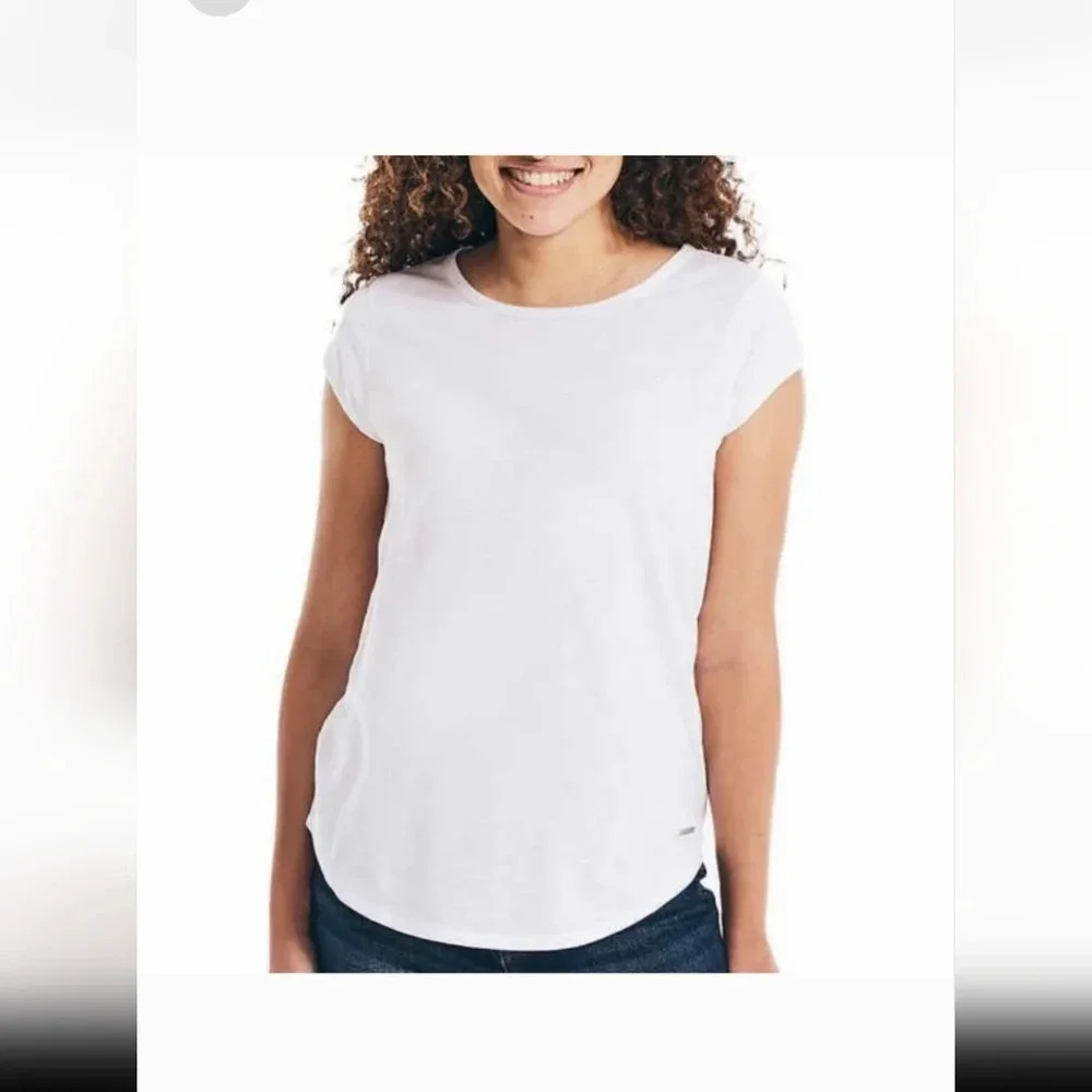 XL blouse top keyhole slub tee